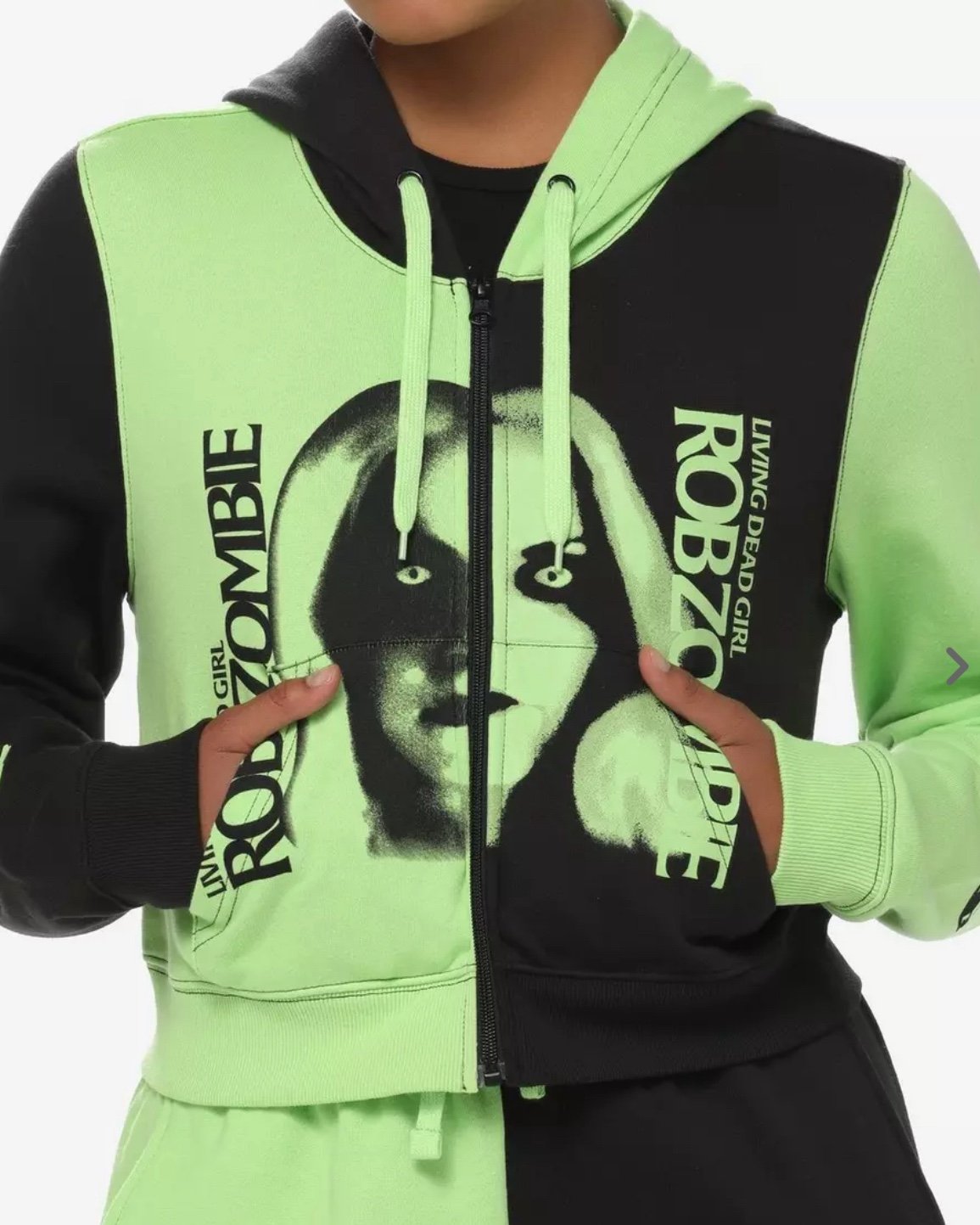Rob Zombie Living Dead Girl Girls Crop Hoodie