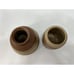 Vintage Hand Made Pottery Stoneware Bud Vase And Bowl Brown Earth Tones Signed