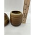 Vintage Hand Made Pottery Stoneware Bud Vase And Bowl Brown Earth Tones Signed
