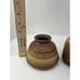 Vintage Hand Made Pottery Stoneware Bud Vase And Bowl Brown Earth Tones Signed