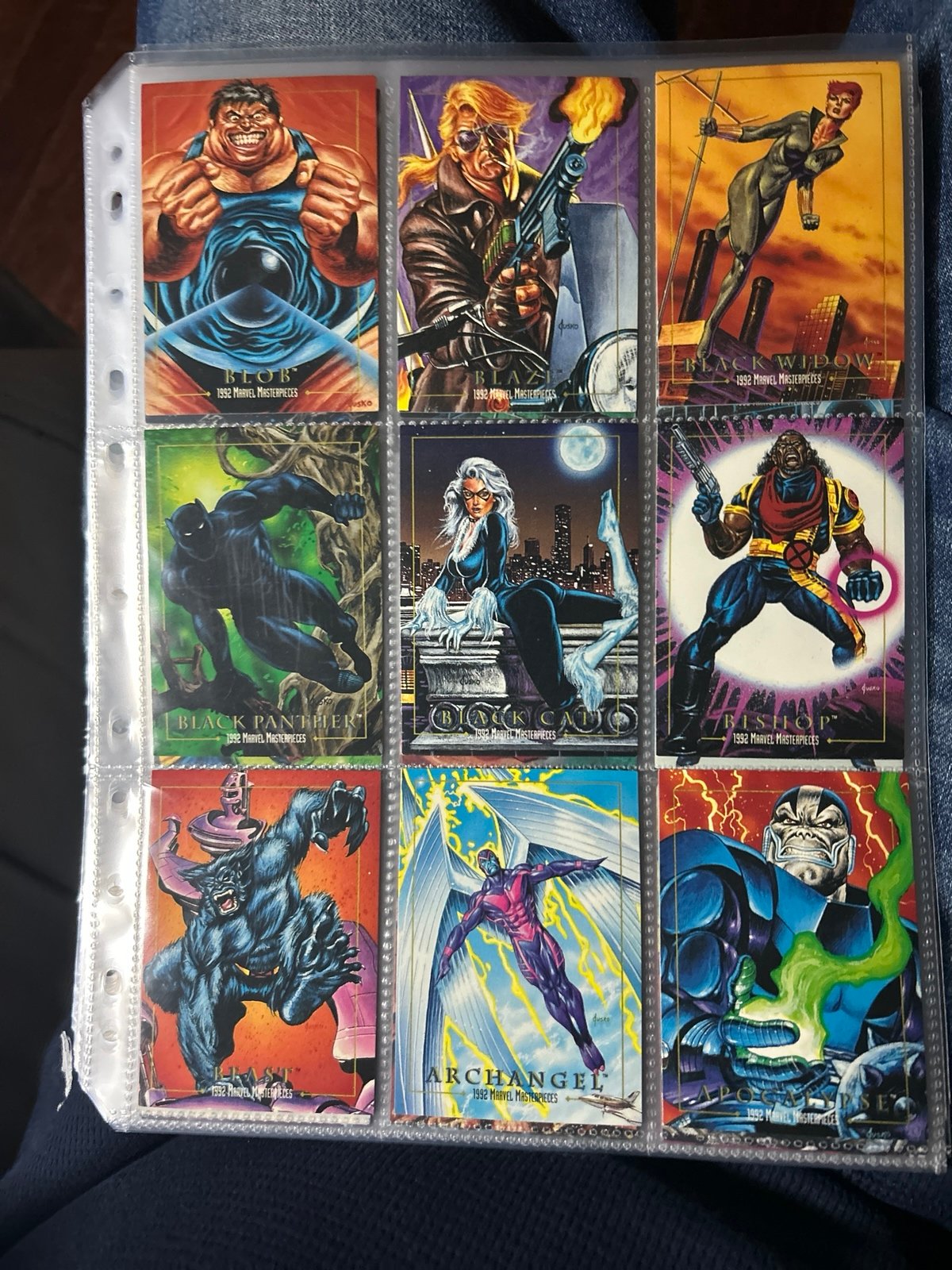 1992 skybox marvel masterpieces full set