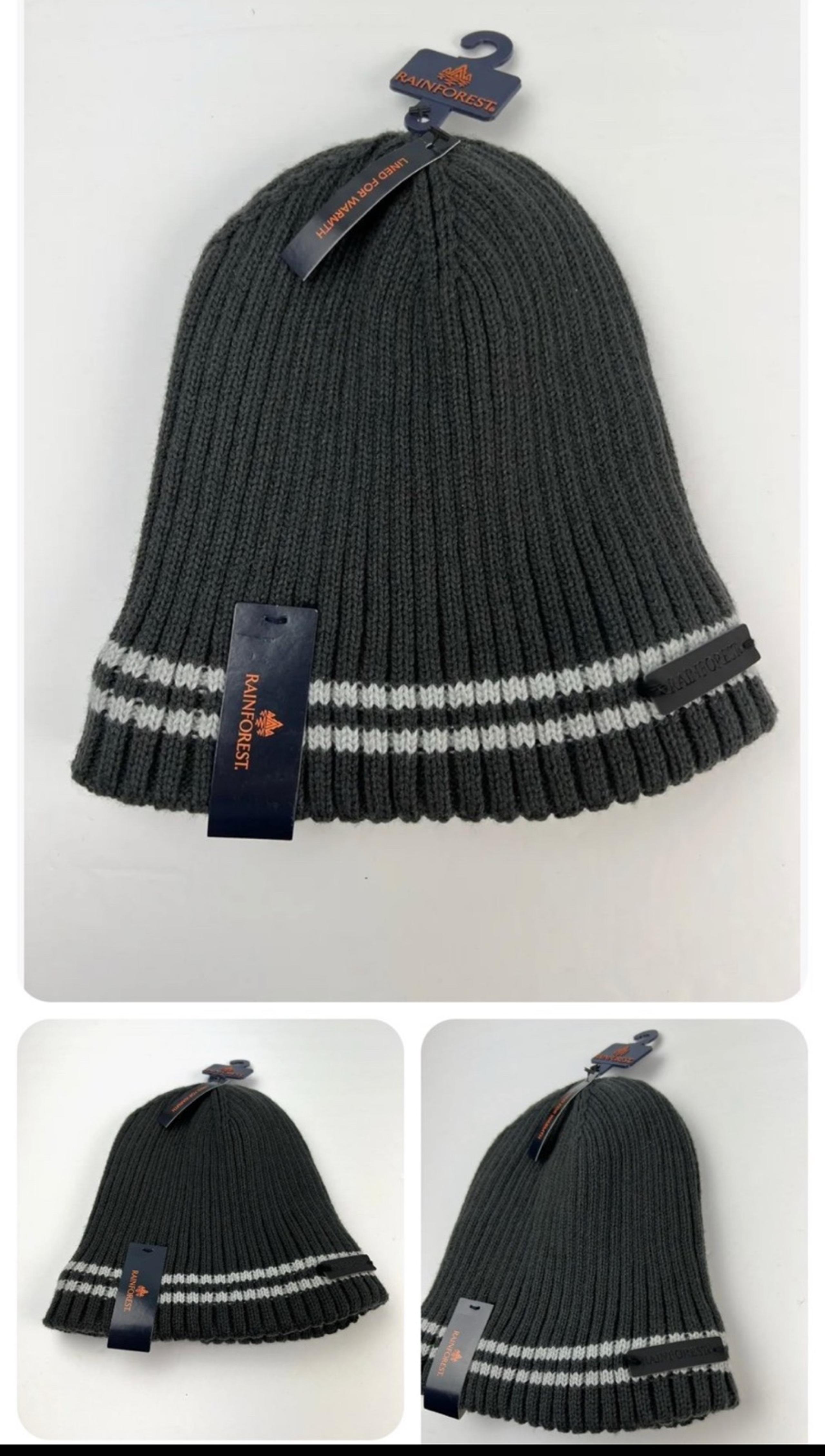 Rainforest Men's Beanie Winter Hat Charcoal Ligth Grey Heather One Size