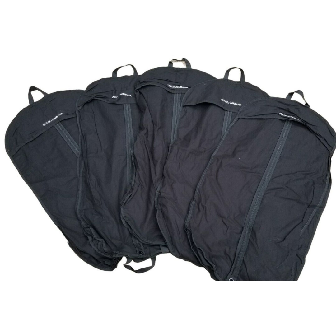 New Dolce & Gabbana Garment Bag 42 X 21 Cotton Black Travel Storage Many Avail