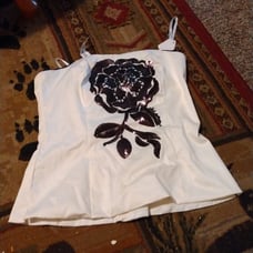 White House halter zip up top