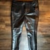 Vintage Y2K GAP Black Boot Cut Leather Pants Size:4 Genuine Leather Lined