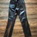 Vintage Y2K GAP Black Boot Cut Leather Pants Size:4 Genuine Leather Lined