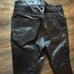 Vintage Y2K GAP Black Boot Cut Leather Pants Size:4 Genuine Leather Lined