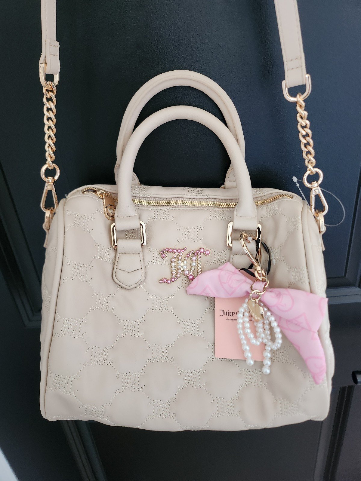 NWT Juicy Couture Tie the Knot Satchel - Sandstone