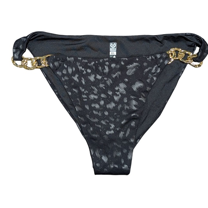 Dixxon Panthera Golf Digger Womens XL Black Brazilian String Bikini Swim Bottom