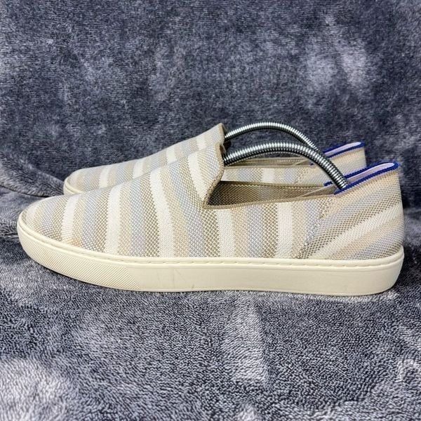 Rothys Golden Stripe Original Slip On Sneakers Size 11.5