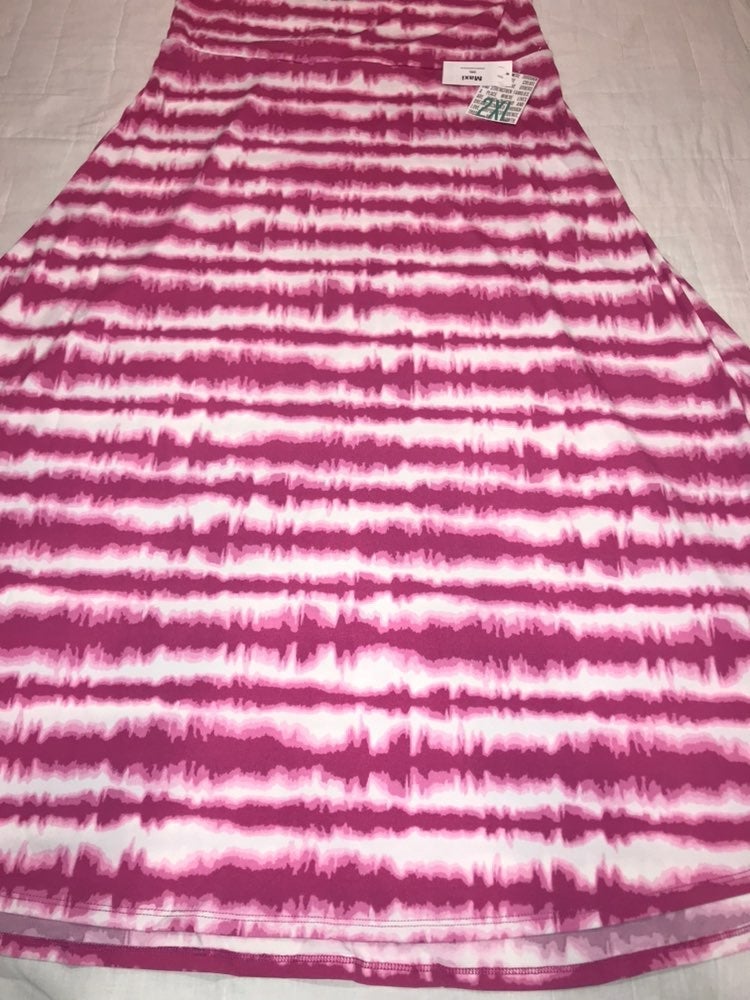 Pink White Tie Dye Maxi Skirt Lularore 2XL