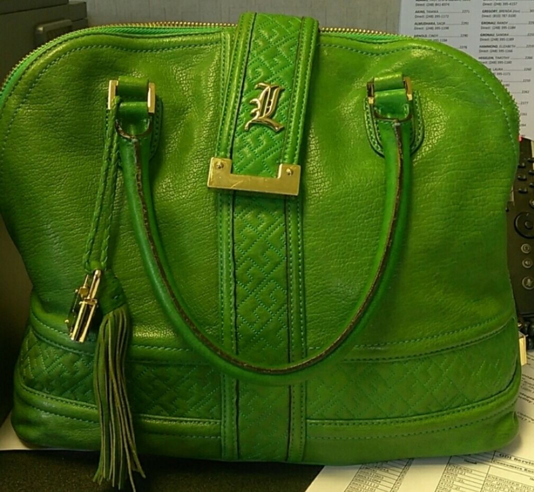 L.A.M.B. - Leather Green Satchel