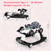 4-in-1 Baby Walker Foldable Activity Push Walker Adjustable White