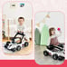4-in-1 Baby Walker Foldable Activity Push Walker Adjustable White