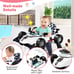 4-in-1 Baby Walker Foldable Activity Push Walker Adjustable White