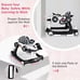 4-in-1 Baby Walker Foldable Activity Push Walker Adjustable White