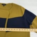 J.Crew Juliette Collarless Sweater Blazer M Rugby Striped Navy Yellow Wool Blend