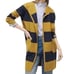 J.Crew Juliette Collarless Sweater Blazer M Rugby Striped Navy Yellow Wool Blend