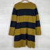 J.Crew Juliette Collarless Sweater Blazer M Rugby Striped Navy Yellow Wool Blend