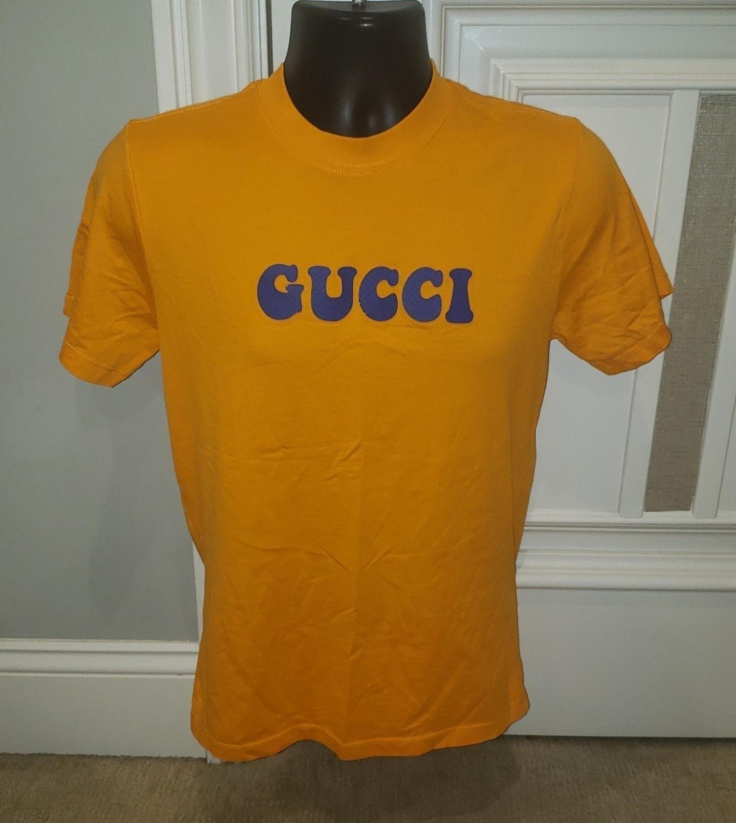 GUCCI Block Letters Logo Men's Fashion T-Shirt size S