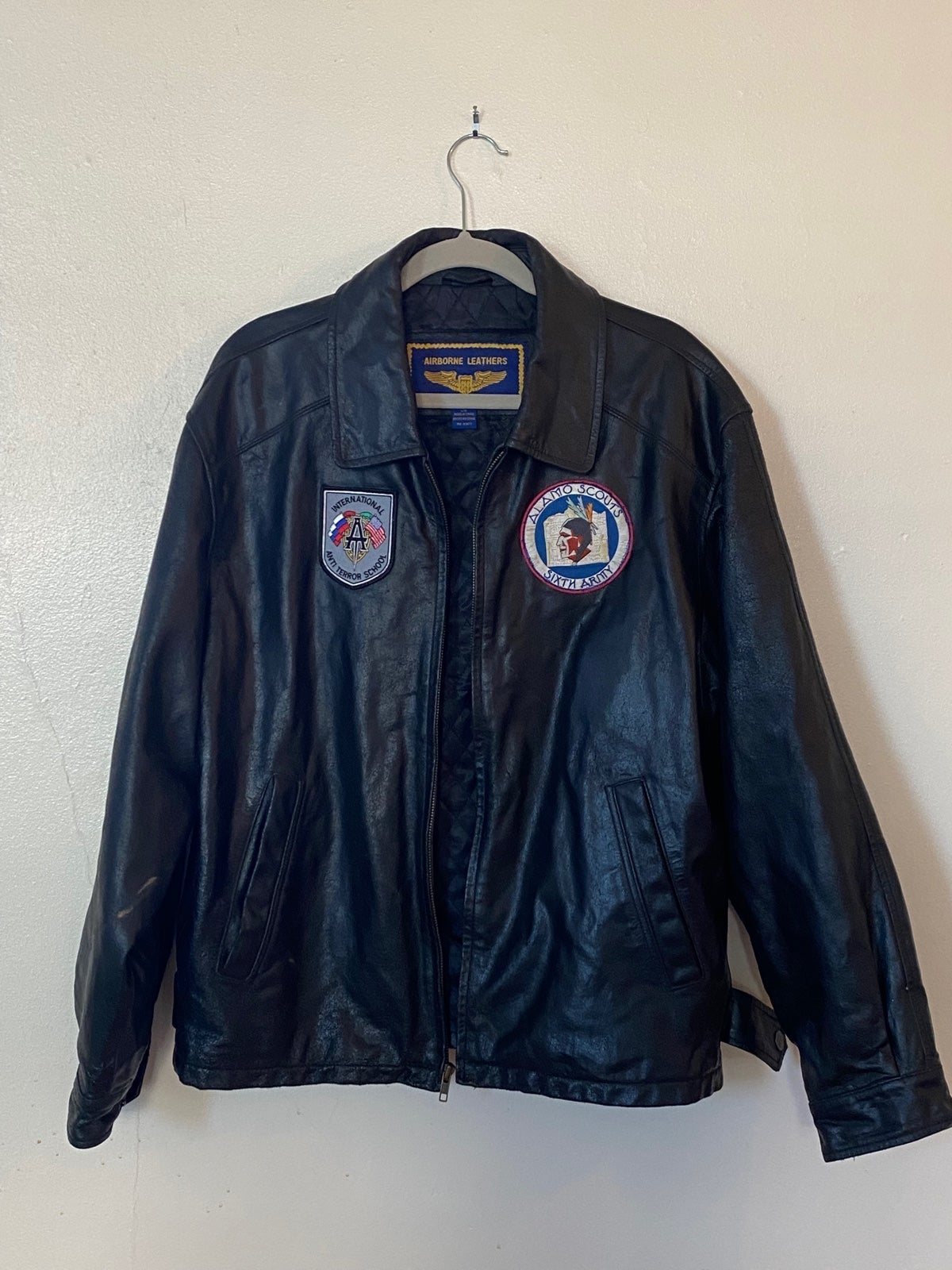 vintage oversized leather jacket