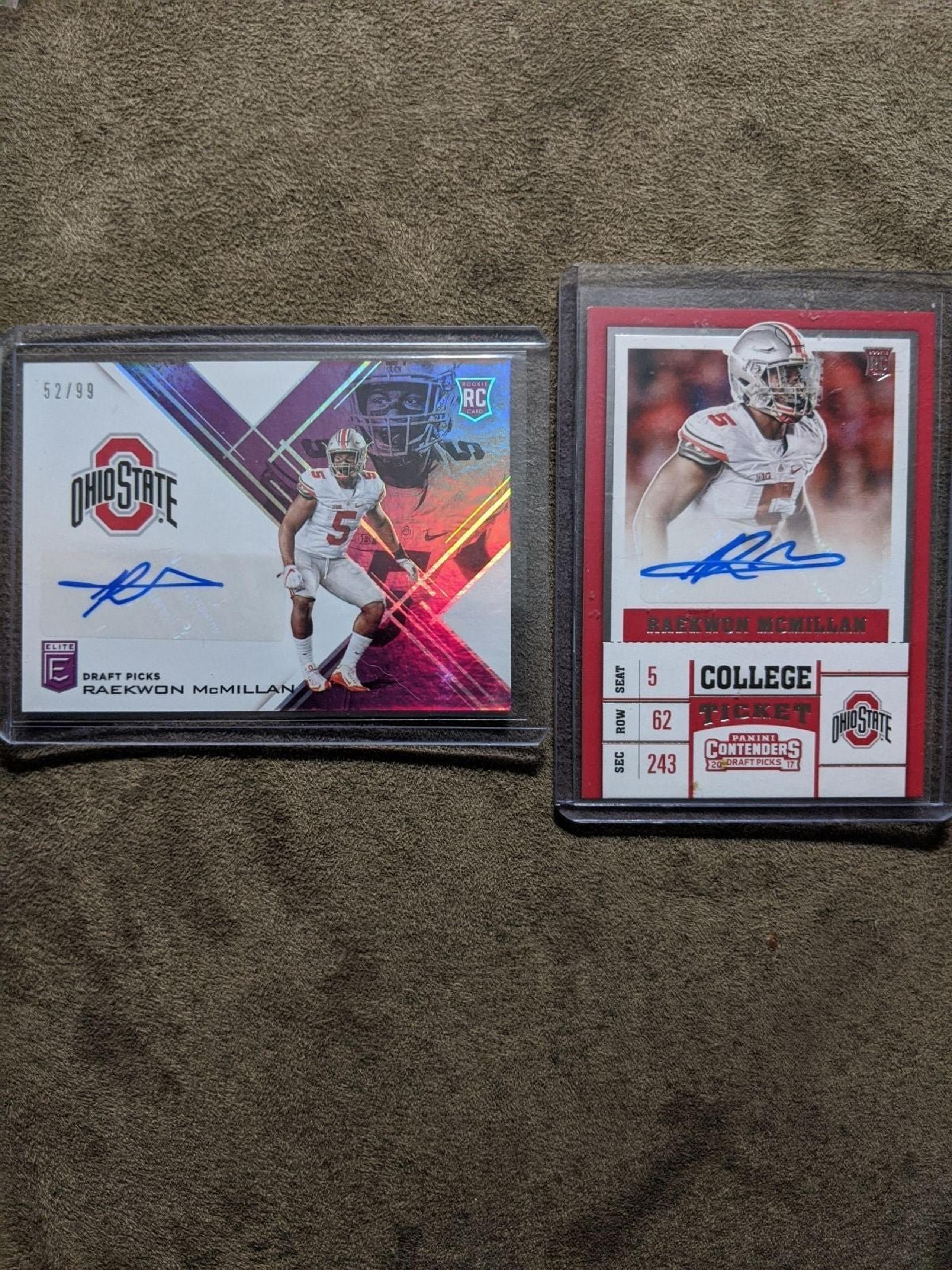 17' Panini Elite RAEKWON MCMILLAN Auto