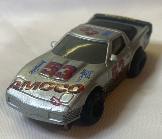 Mr1 Silver Vette HO scale slot racing car TYCO SLOT CAR