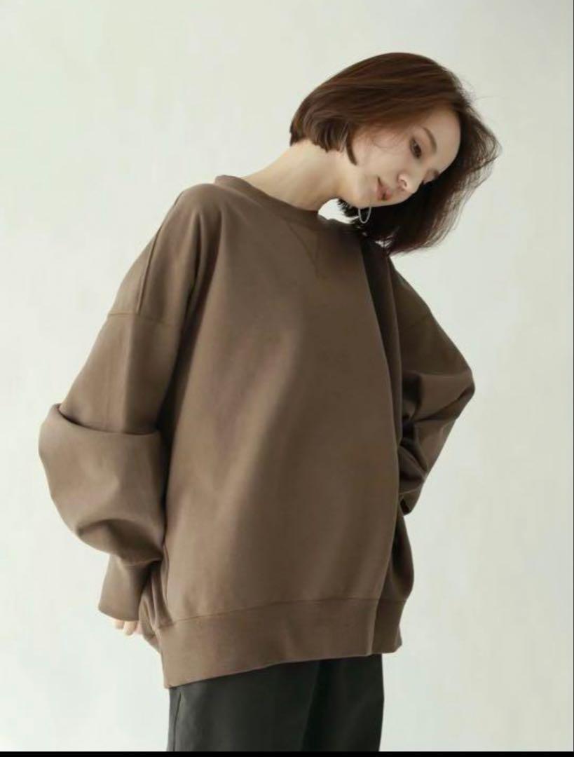 上品な louren new) Almost vintagelike sweat over トップス
