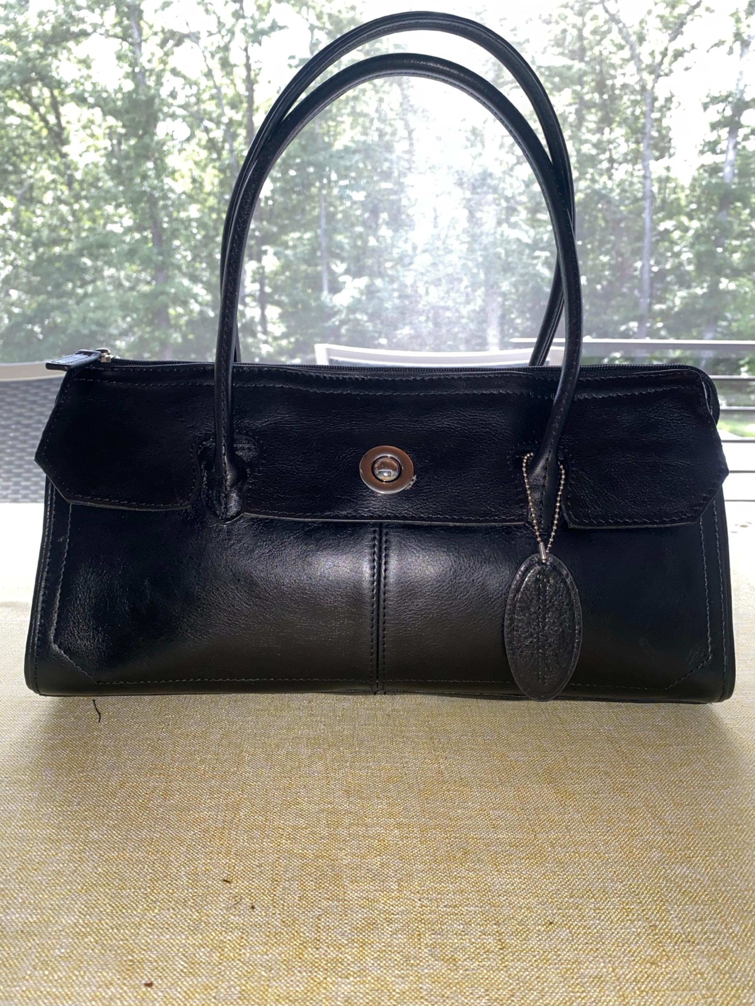 Wilsons Leather Black Satchel Handbag