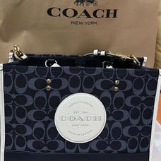 COACH Dempsey 30 Fashion Classic Logo Logo Detachable Shoulder Strap Cow Leather