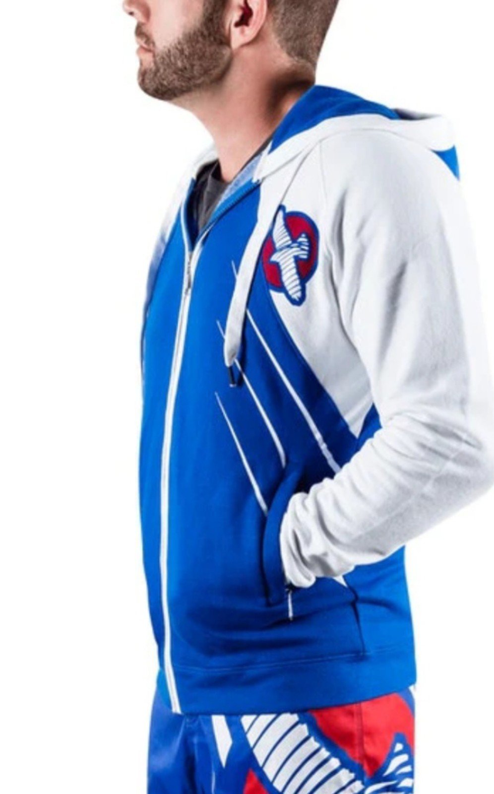 Hayabusa Blue & White Hoodie Jacket Small