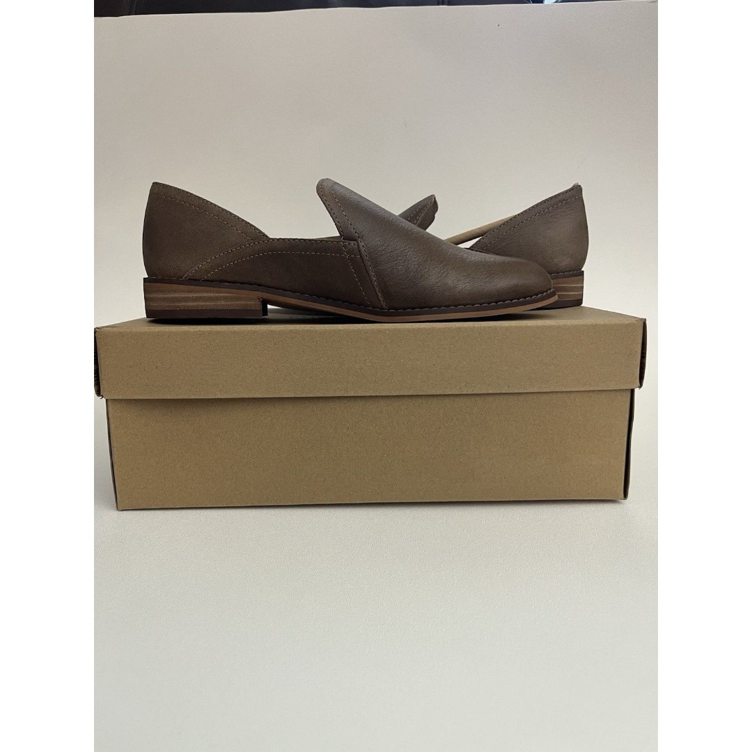 Lucky Brand Women's L.K Ellopy Cutout Flat Loafers Size 7M Dune Faro Wax Leather