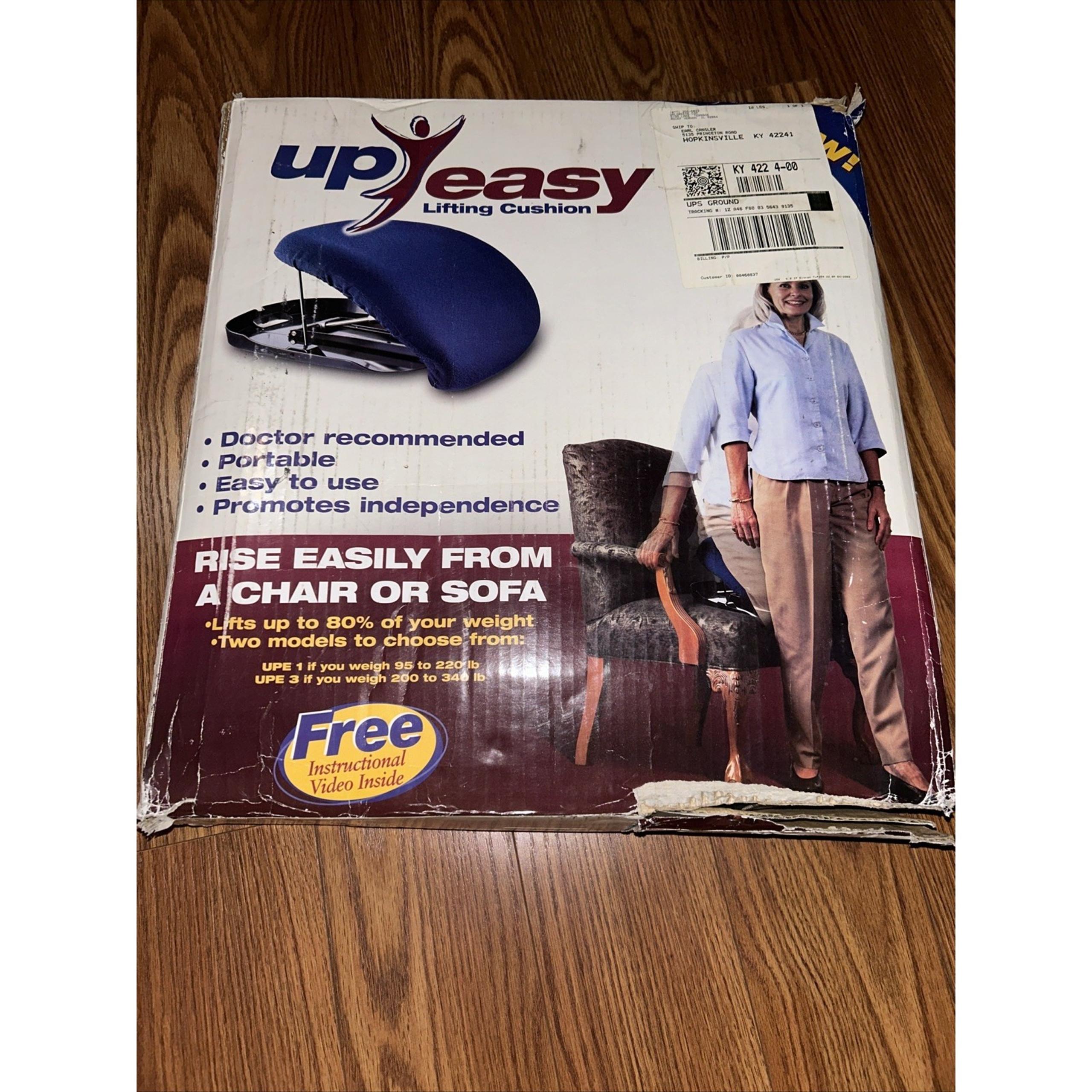 New CAREX UpEasy Seat Assist  195-350 Lbs Non-Eletric Lifting Cushion Blue