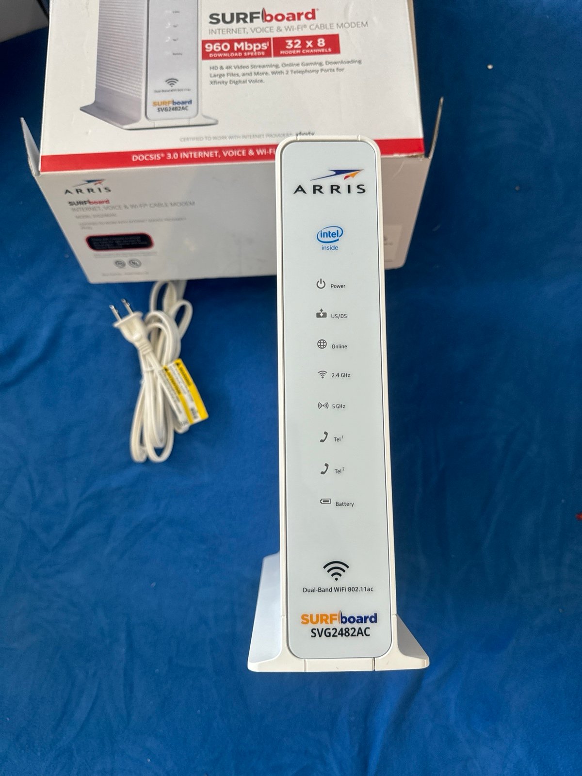 Arris Surfboard internet Wifi Voice Cable Modem SVG2482AC AC1750 Dual Band