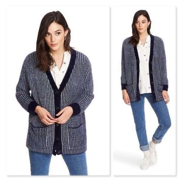 Court & Rowe Houndstooth Eyelash Sweater