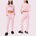 Juicy Couture Pink Cropped Top & Jogger Pajama Set