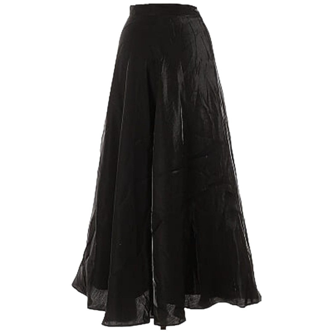 JS COLLECTIONS Full Length A-Line Flowy Maxi Black