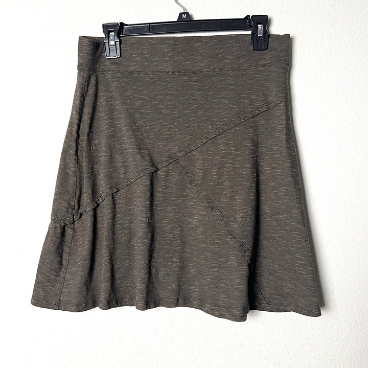 Toad & Co Oblique Mini Skirt Sustainable Organic Cotton Retro Knit Size Small