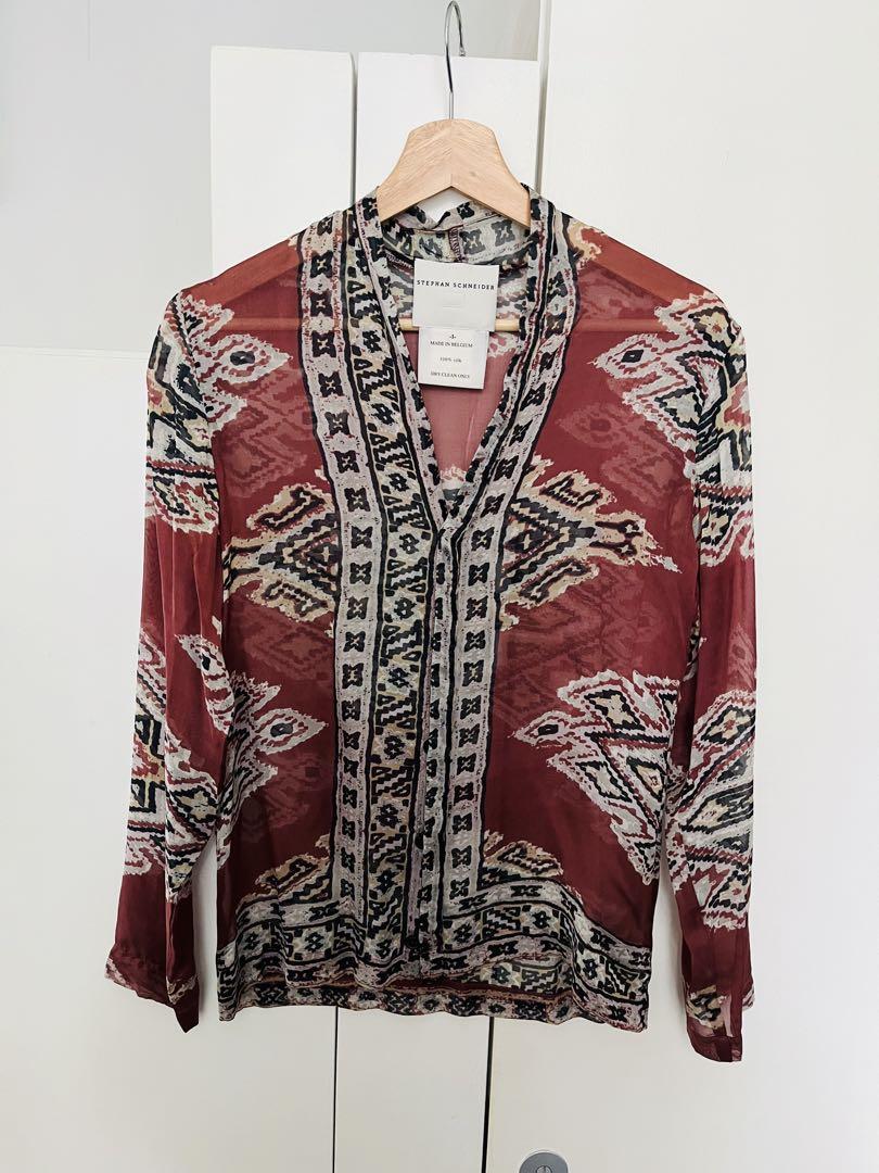 Stephan Schneider Ethnic Print Silk Tunic