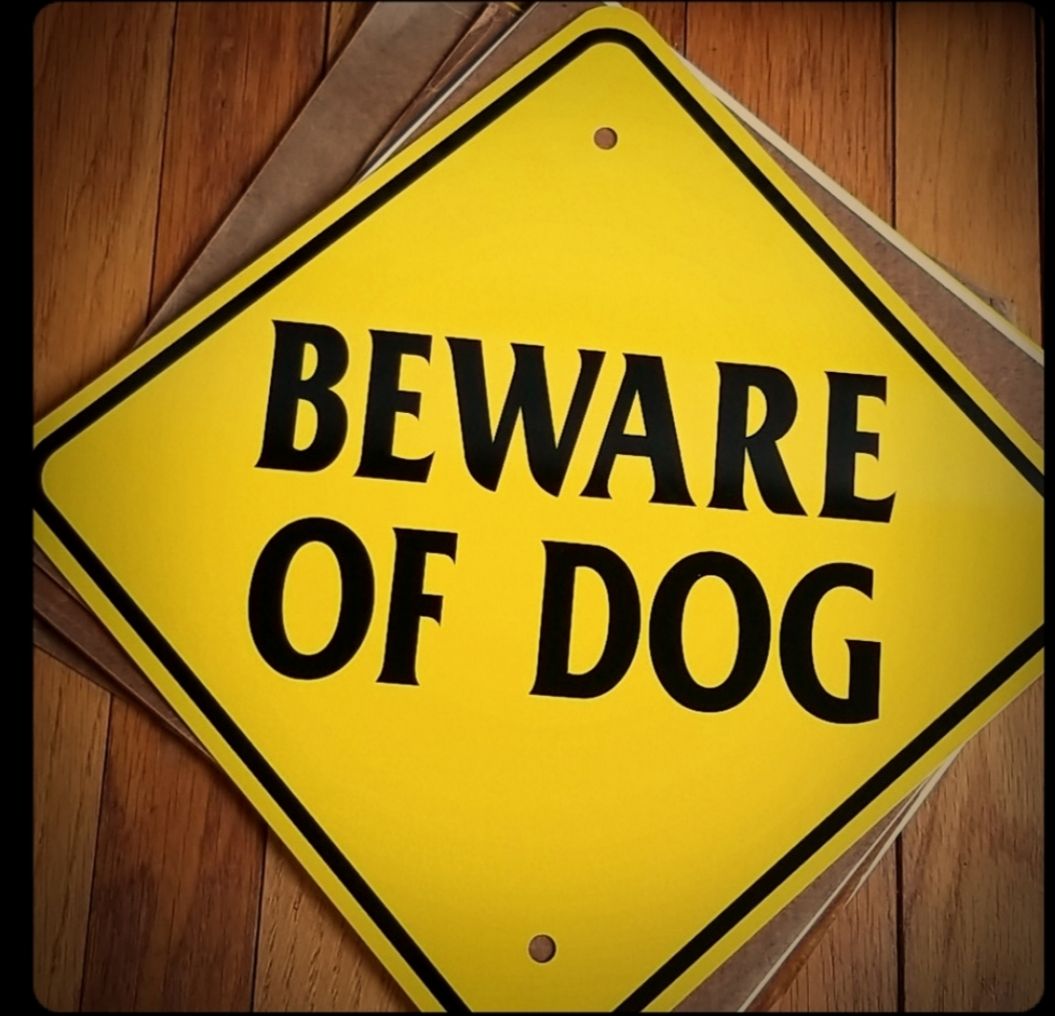 Aluminum Beware of Dog Sign 12x12