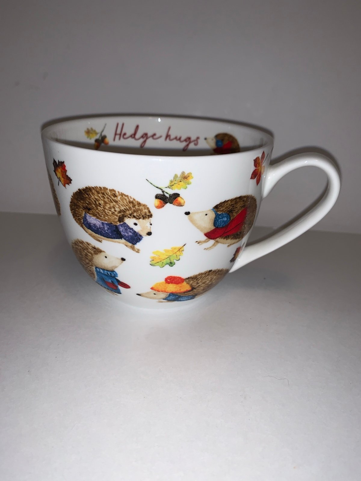 Ceramic Hedgehog Hugs Bone China Harvest Green Studio Mug