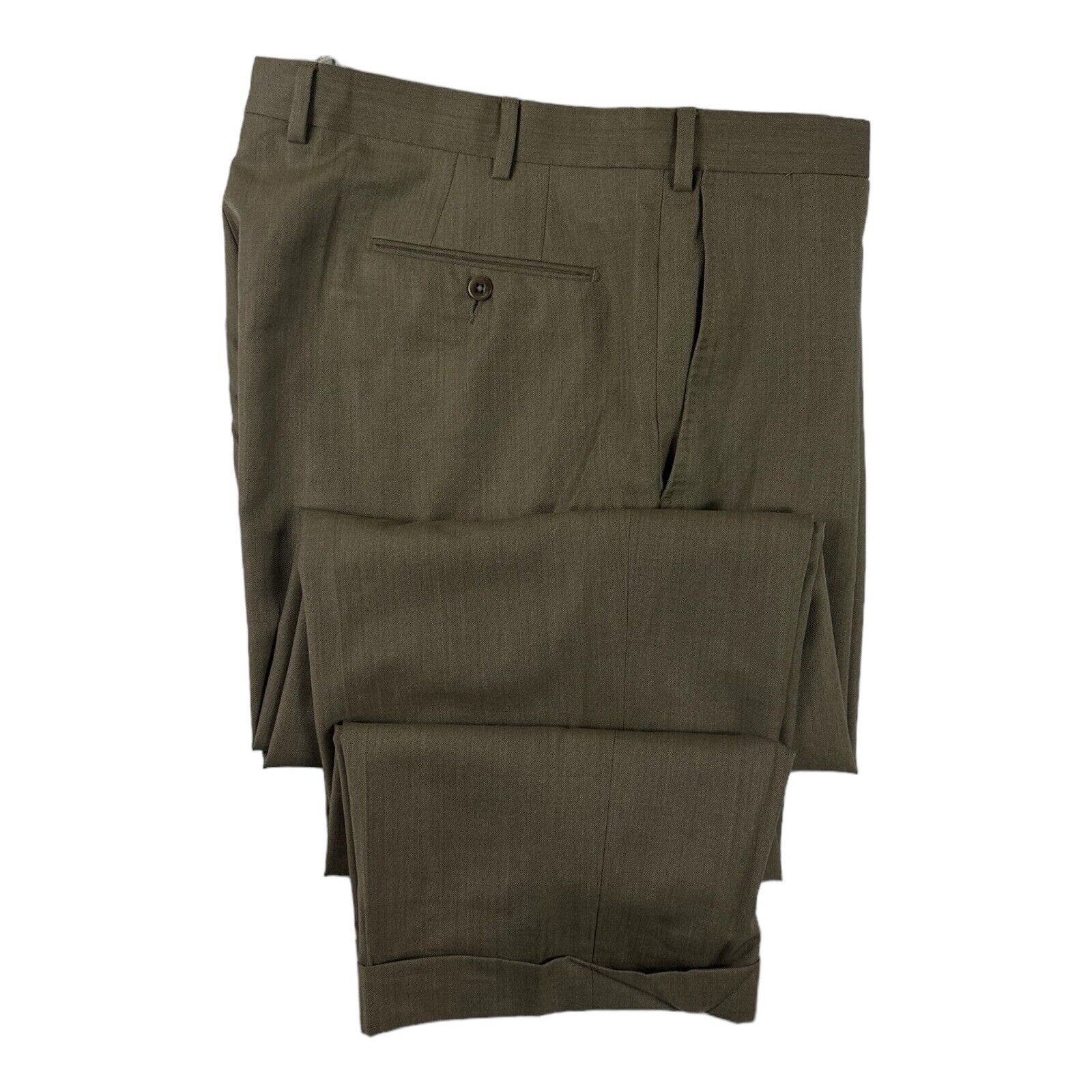 Ermenegildo Zegna Recent Brown Pure Wool Trouser Size 38X32