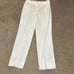 Lafayette 148 Women's 8 Straight Leg Slacks White Trouser Pant Coastal Preppy