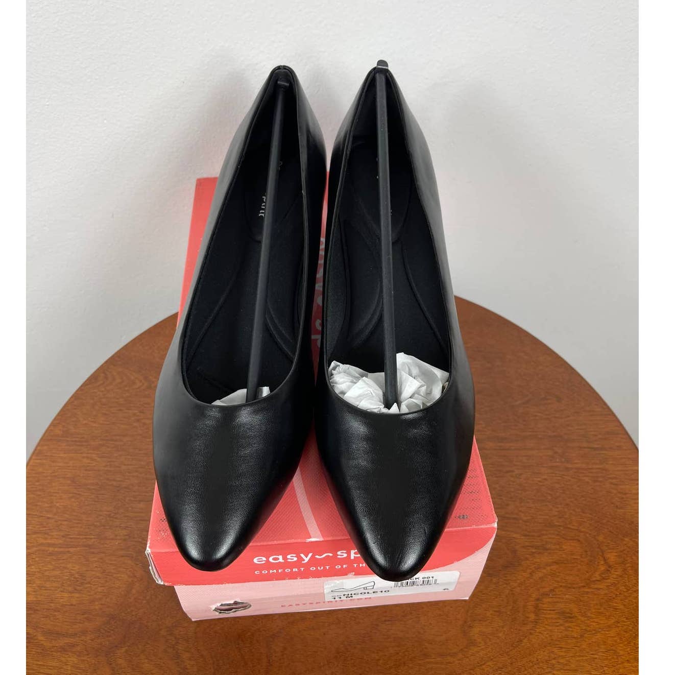 Easy Spirit Nicole Block Heel Pumps in Black Size 11