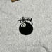 Men XL Stussy 8 Ball Crewneck Sweater Ash Heather Grey Pullover New Rare