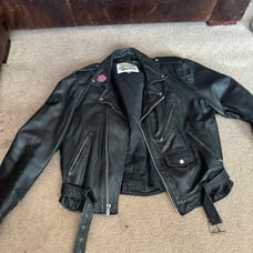 Black leather jacket