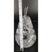 Antique Bohemian Pinwheel Cut Crystal Pear Condiment Dish