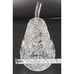 Antique Bohemian Pinwheel Cut Crystal Pear Condiment Dish