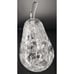 Antique Bohemian Pinwheel Cut Crystal Pear Condiment Dish
