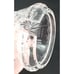 Antique Bohemian Pinwheel Cut Crystal Pear Condiment Dish